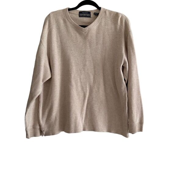 John Ashford Cotton pullover V-neck sweater M - Picture 1 of 4